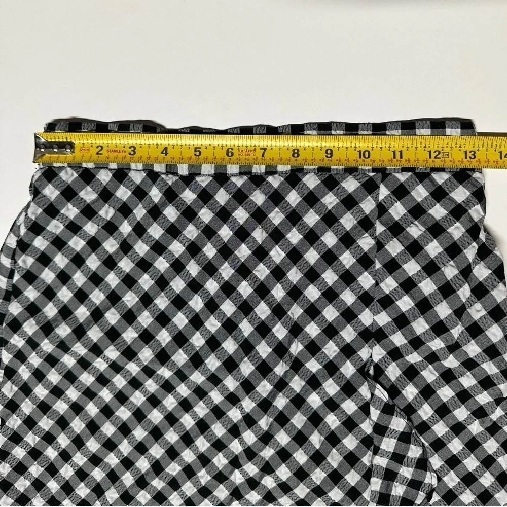 Maison D’Amelie Gingham Plaid Ruffle Skirt Seersucker Lightweight Women’s size 2 - Picture 10 of 11